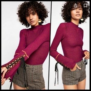 Free People Magenta Pink Top XS